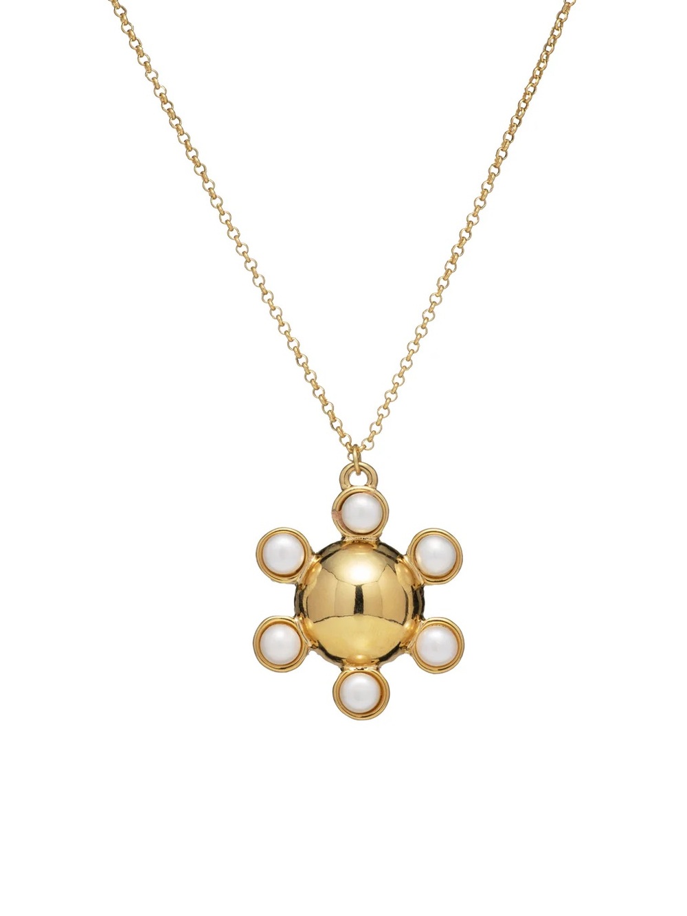 Flower Pearl Pendant Necklace